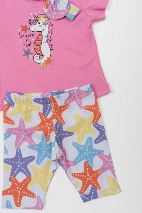 Summer set for baby girl TRAX Unicorn 45014