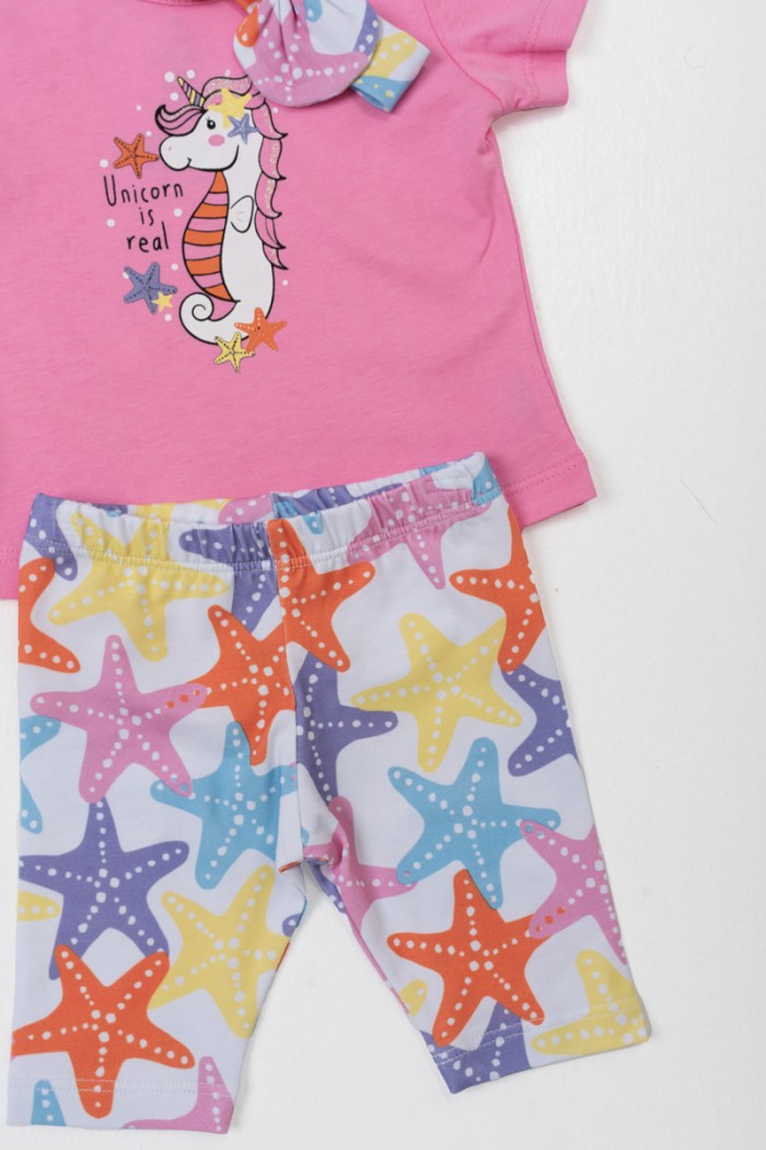 Summer set for baby girl TRAX Unicorn 45014