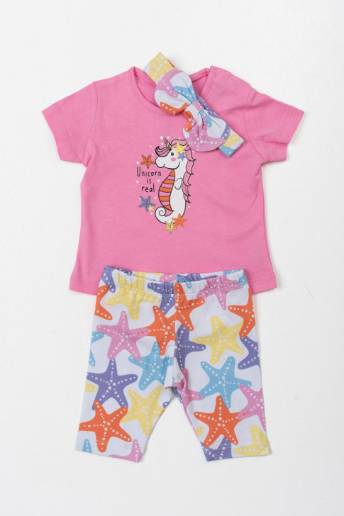 Summer set for baby girl TRAX Unicorn 45014