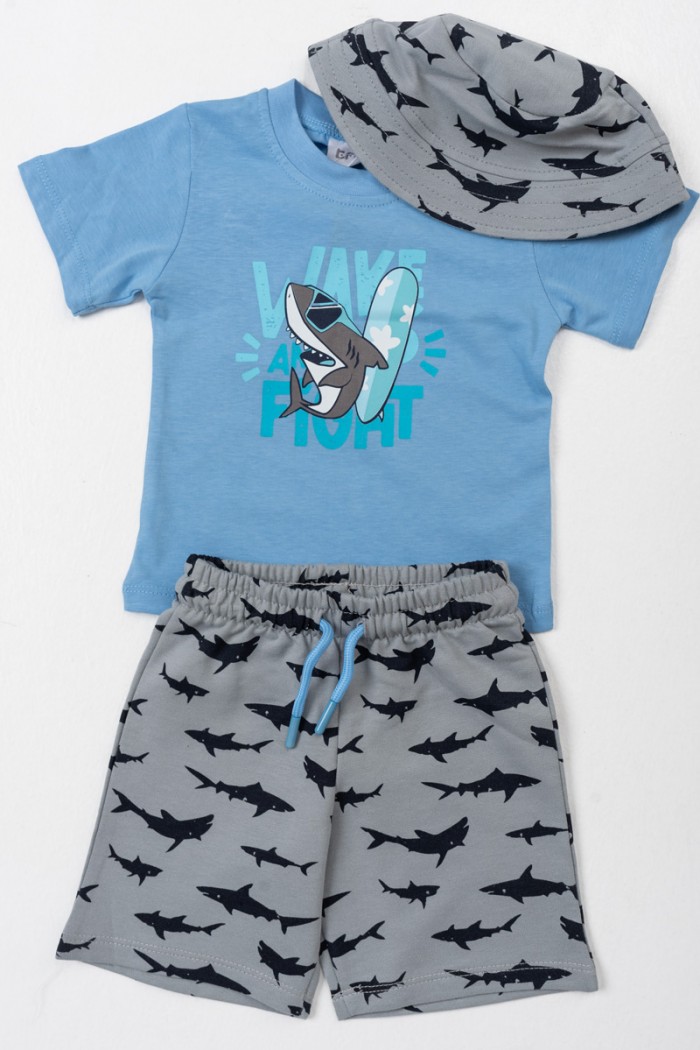 Summer baby set TRAX boy 45051 with hat