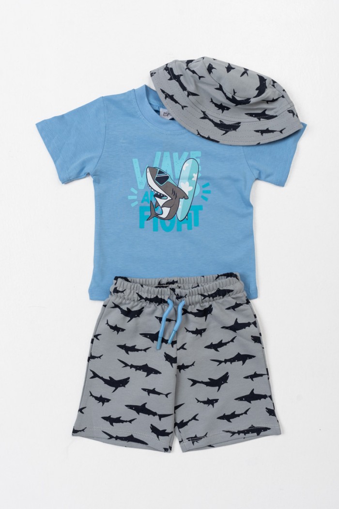 Summer baby set TRAX boy 45051 with hat