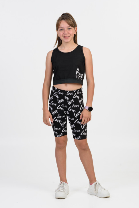 Summer set for girls TRAX LOVE 45182 BLACK