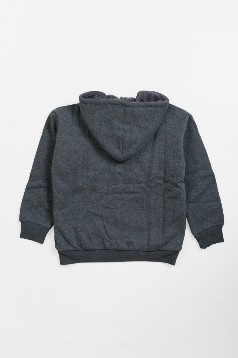 Sweatshirt Jacket with inner fur TRAX 44860 MOSS