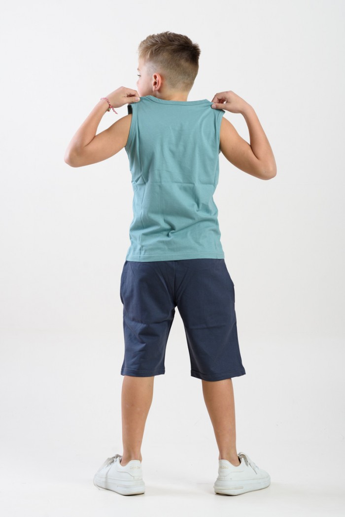 Sleeveless Summer set for boy TRAX 45372 MENTA