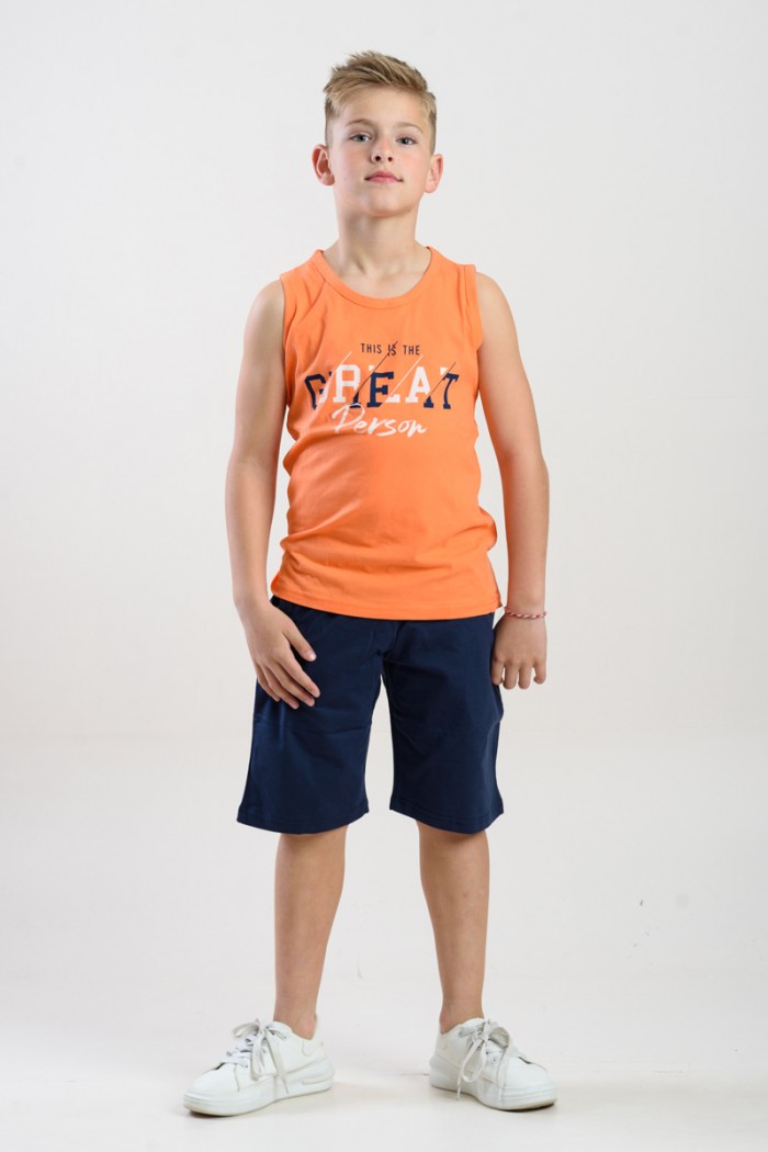 Ärmelloses Sommer-Set für Jungen TRAX 45372 PORTOOKALI