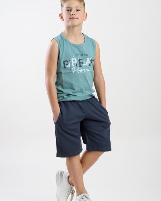 Ärmelloses Sommer-Set für Jungen TRAX 45372 MENTA