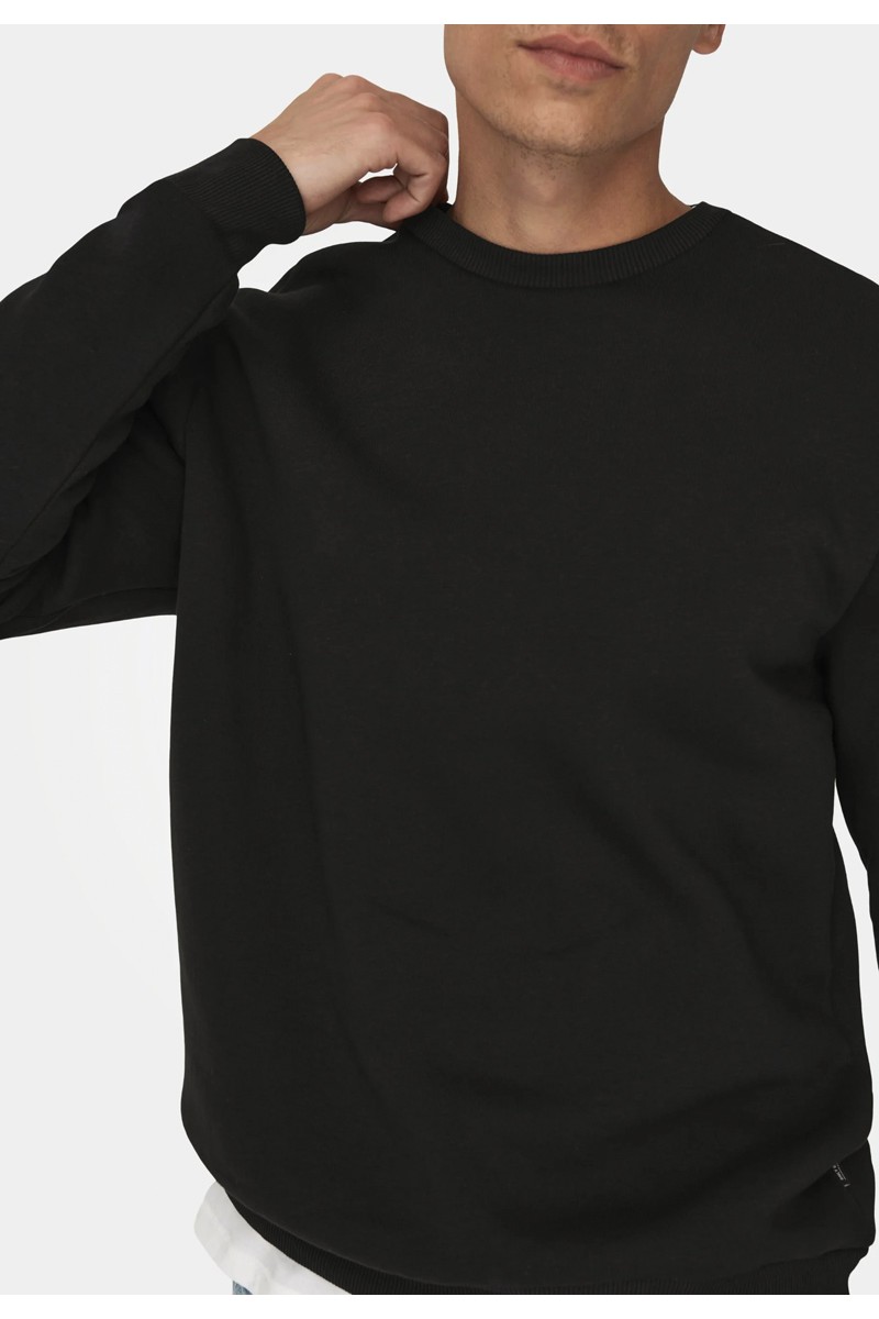 Baumwoll-Sweatshirt TRAX 46307 BLACK Baumwoll-Sweatshirt TRAX 46307 BLACK