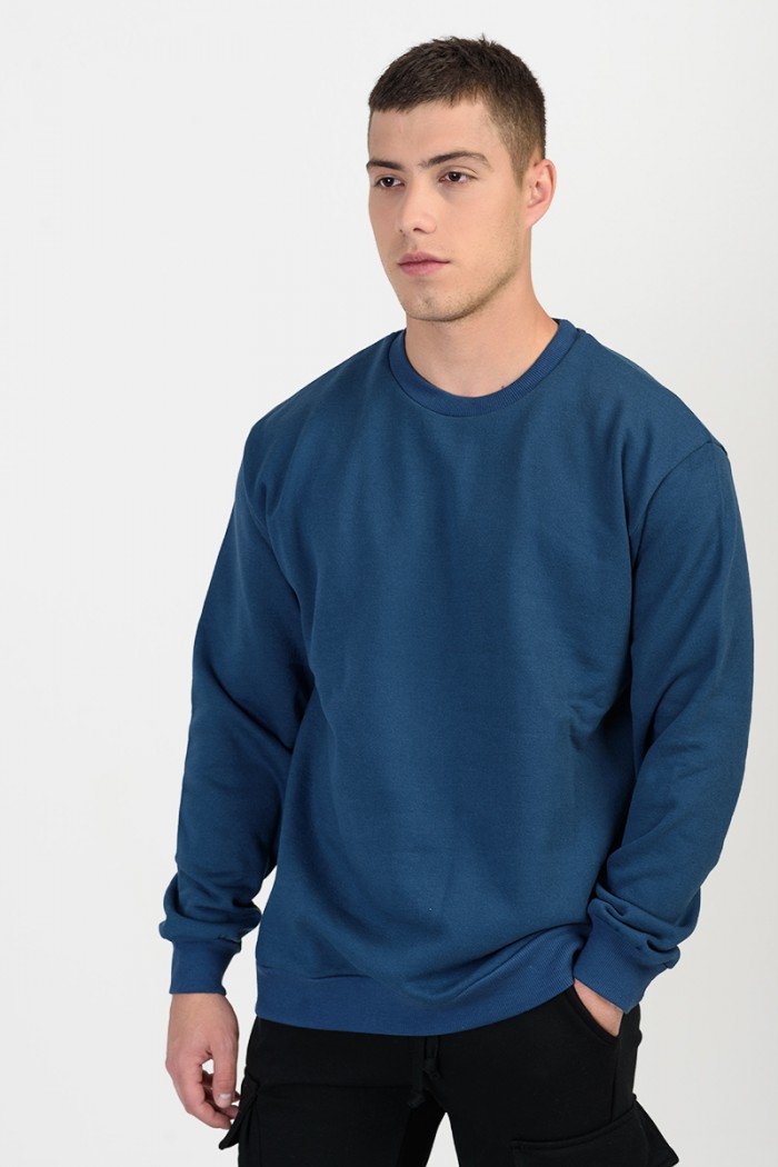 Baumwoll-Sweatshirt TRAX 46307 PETROL