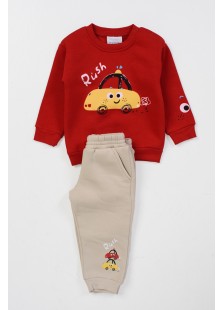 Baby-Overall für Jungen TRAX 46557 ROT Baby-Overall für Jungen TRAX 46557 ROT