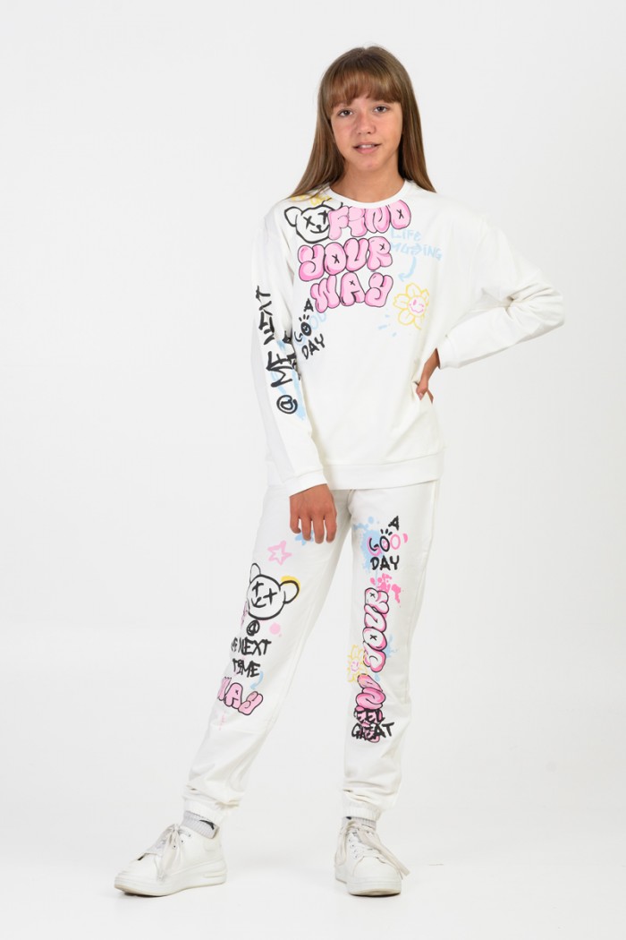 Teenage Tracksuit set girl TRAX 46629 EKROU