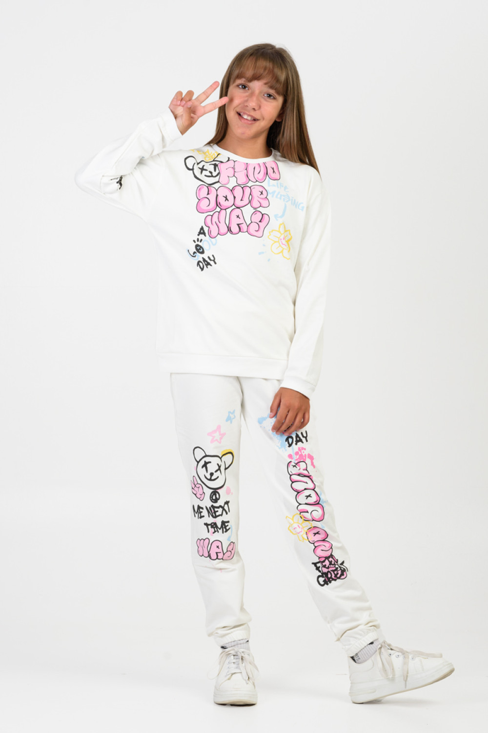 Teenage Tracksuit set girl TRAX 46629 EKROU