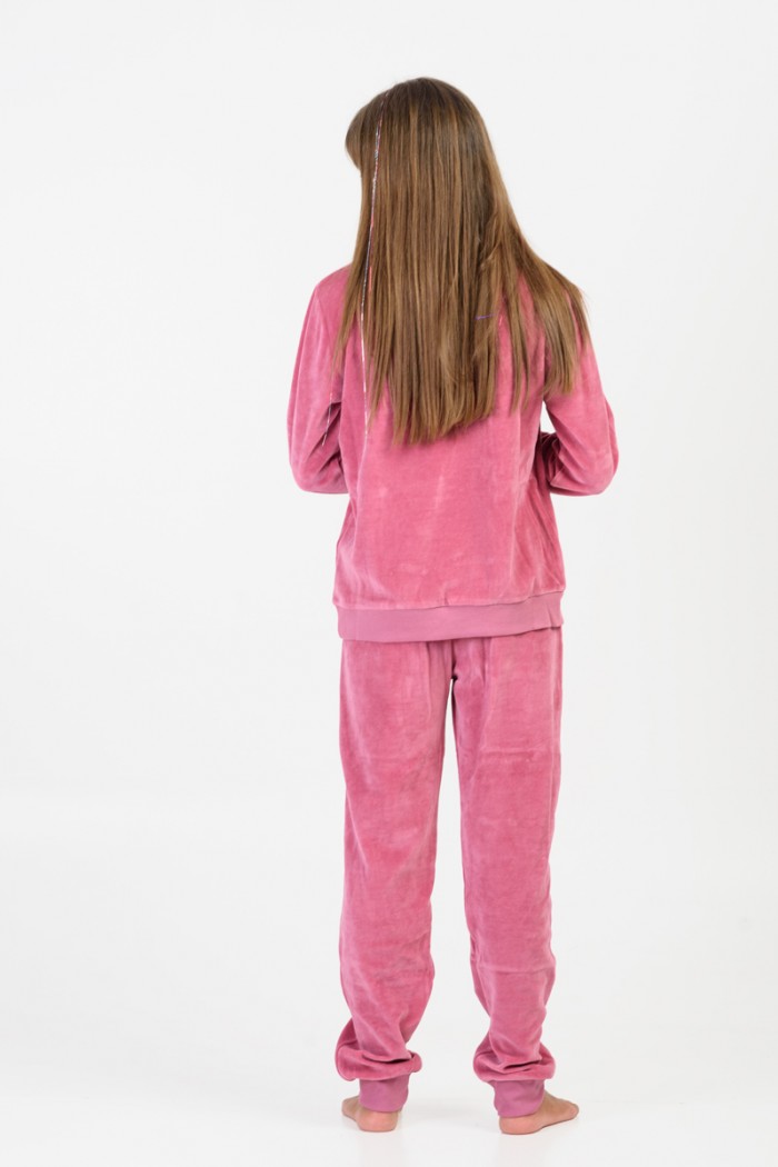 Velvet Pajama for girl TRAX DREAM CLOUDS 46696