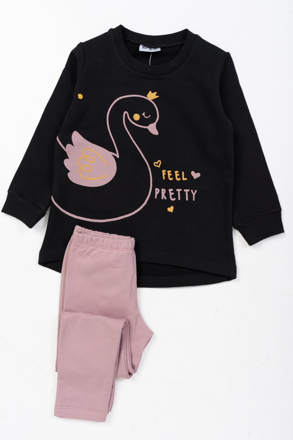 Winter sweatshirt set girl TRAX 46706 BLACK