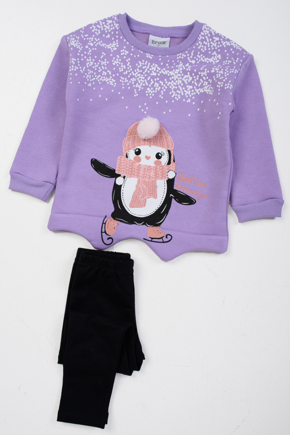Winter Overalls Girl with leggings TRAX 46708 LILA