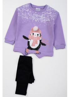 Winteroverall Mädchen mit Leggings TRAX 46708 LILA Winteroverall Mädchen mit Leggings TRAX 46708 LILA
