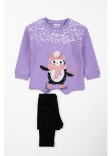 Winteroverall Mädchen mit Leggings TRAX 46708 LILA Winteroverall Mädchen mit Leggings TRAX 46708 LILA