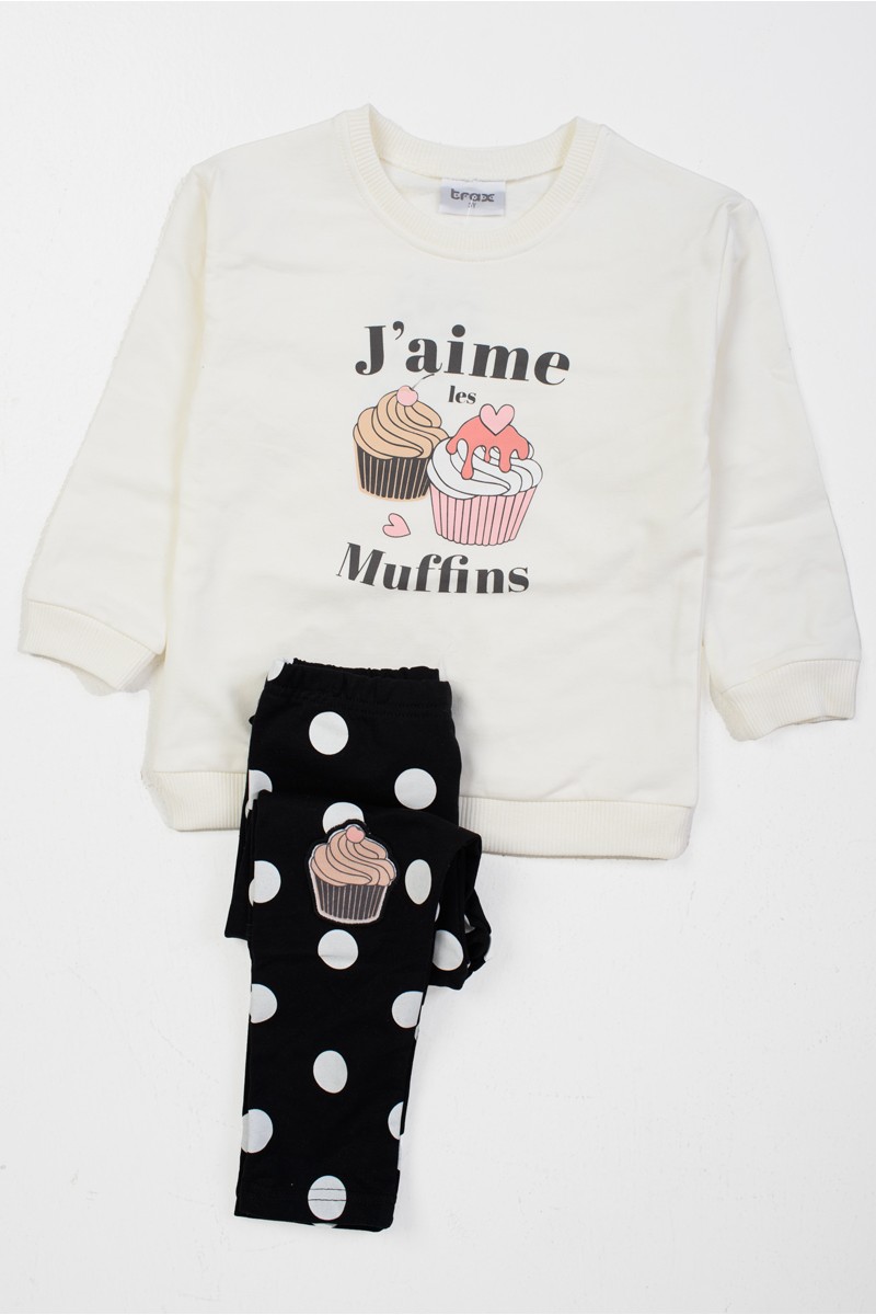 Winteroverall Mädchen mit Leggings TRAX 46713 EKRU Winteroverall Mädchen mit Leggings TRAX 46713 EKRU
