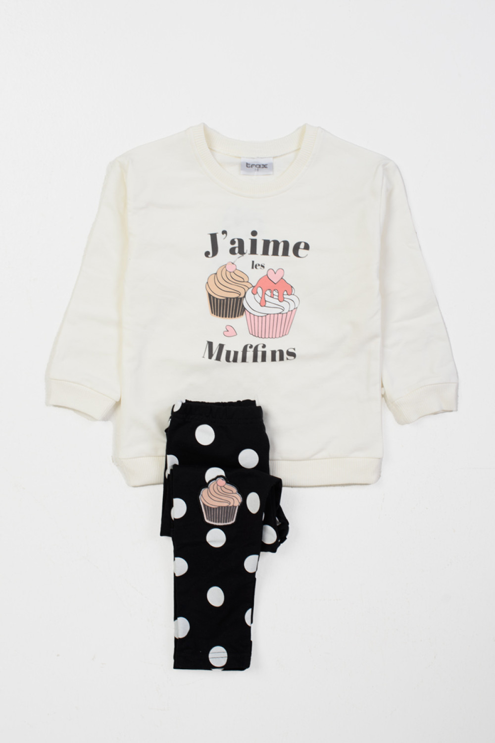 Winter Overalls Girl with leggings TRAX 46713 EKRU