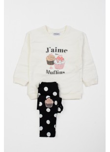 Winteroverall Mädchen mit Leggings TRAX 46713 EKRU Winteroverall Mädchen mit Leggings TRAX 46713 EKRU