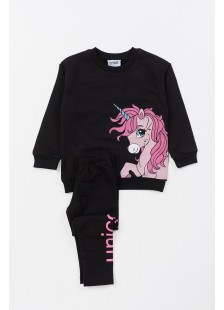 TRAX 46765 BLACK Mädchen-Overall-Set TRAX 46765 BLACK Mädchen-Overall-Set