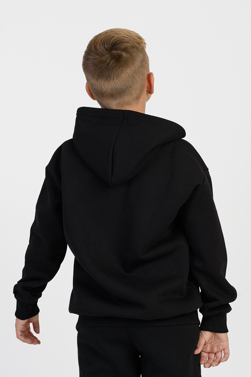 Sweatshirt Jacket with hood for boy TRAX 46857 BLACK