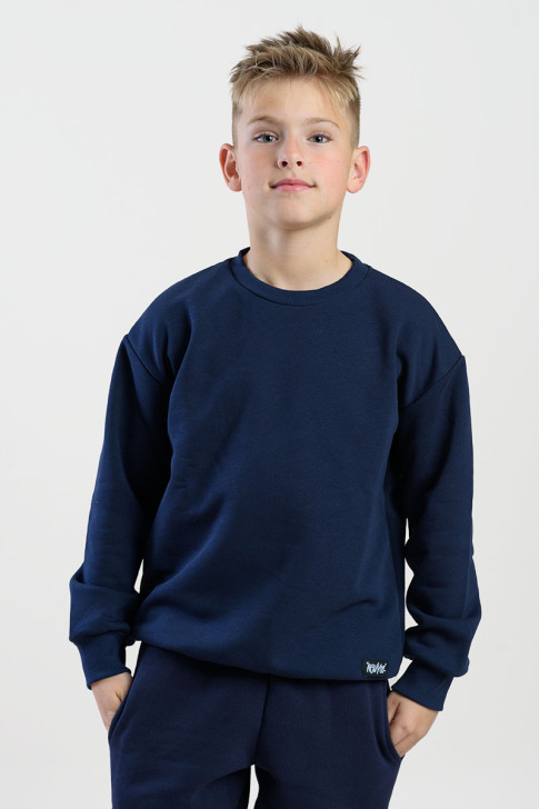 Sweatshirt with neckline TRAX 46858 BLUE DROPS