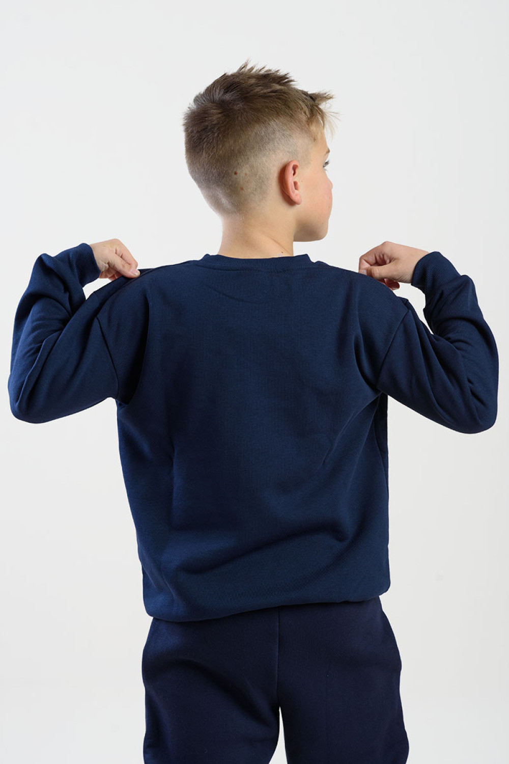Sweatshirt with neckline TRAX 46858 BLUE DROPS