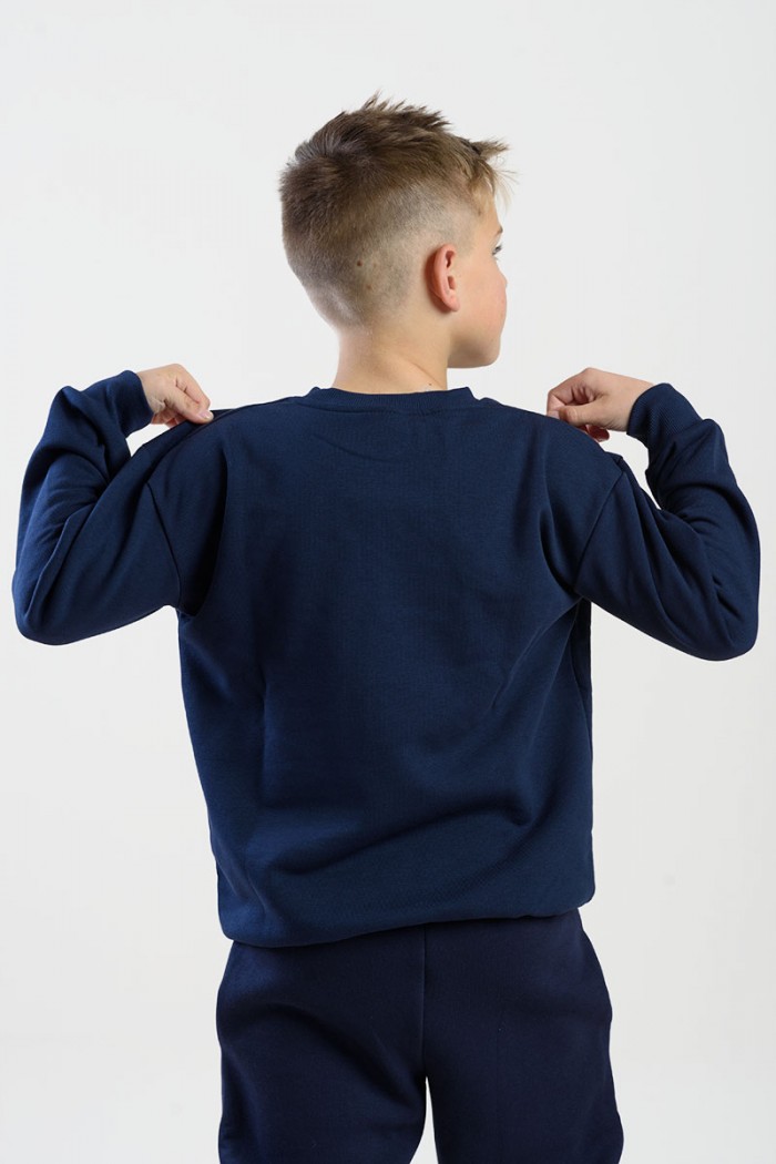 Sweatshirt with neckline TRAX 46858 BLUE DROPS