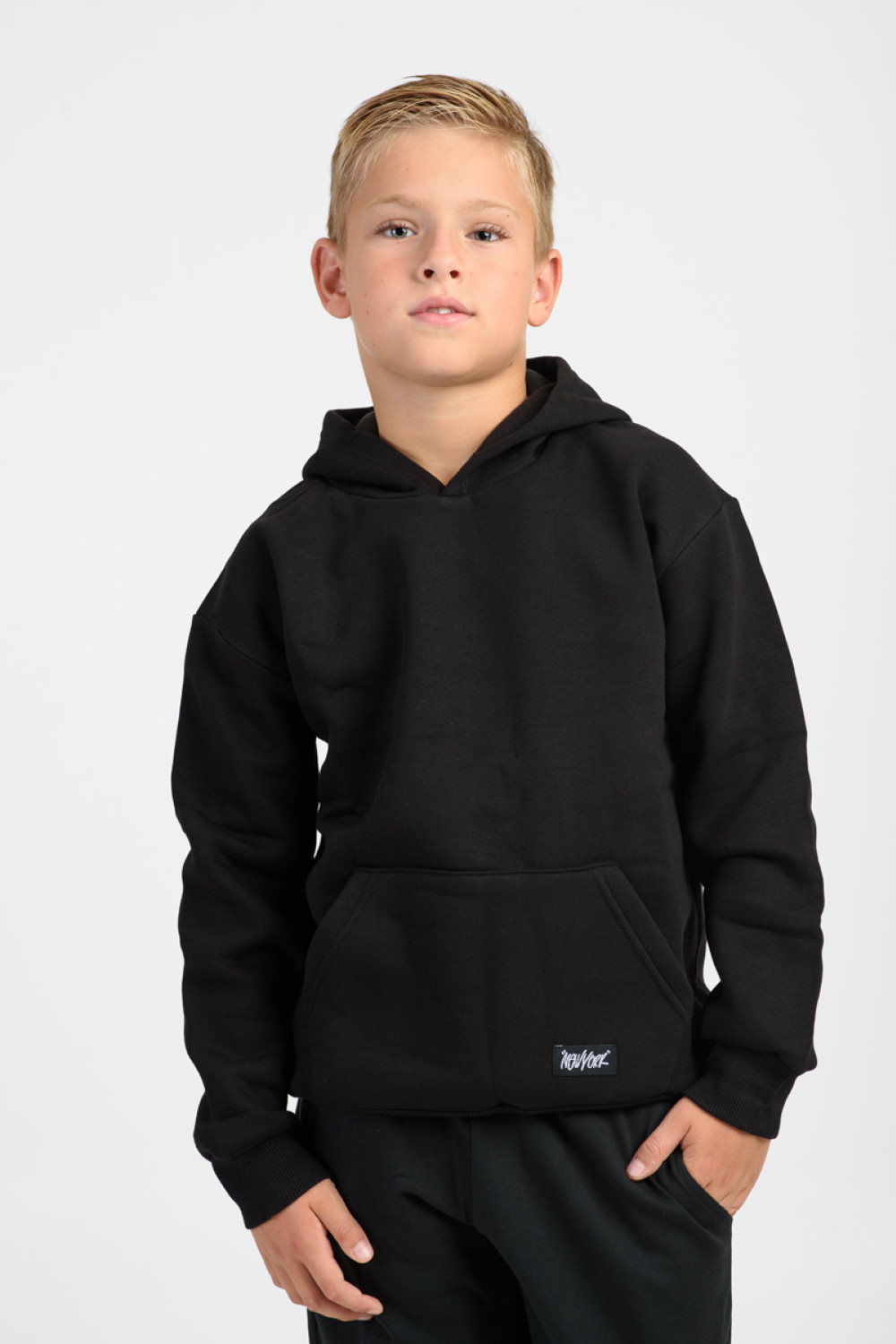 Sweatshirt with hood TRAX 46859 BLACK