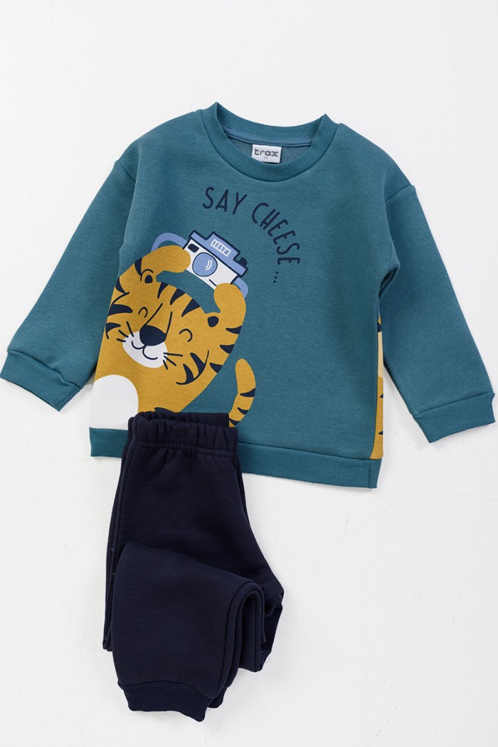 Kinder-Overall-Set TRAX boy 46958 PETROL