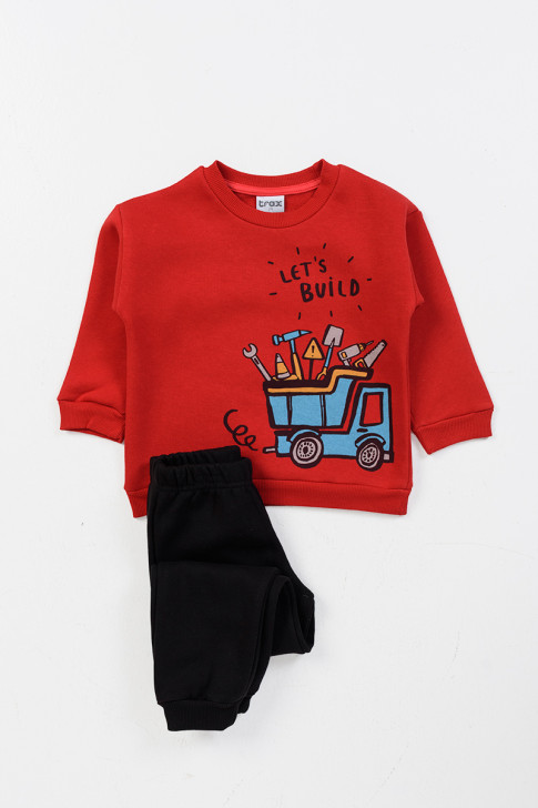 Children's Overalls set TRAX boy 46959 RED