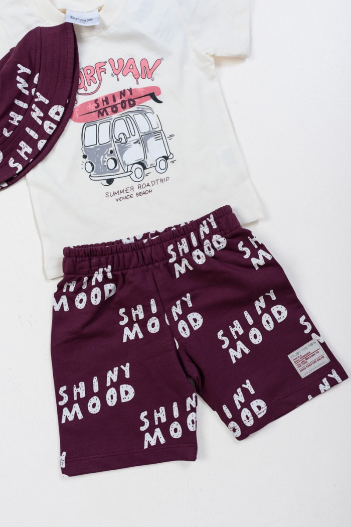 BABY SET WITH HAT BOY TRAX 47056 ECRU