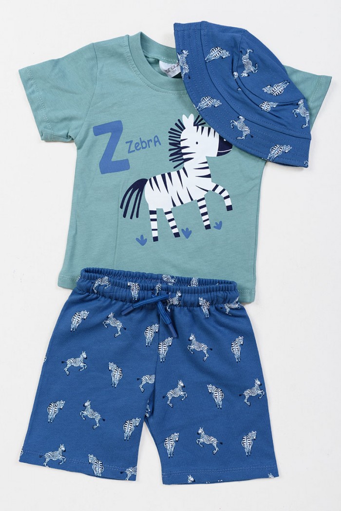 BABY SET WITH HAT FOR BOY TRAX 47058 META