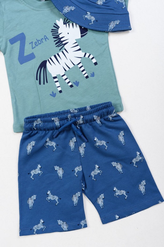 BABY SET WITH HAT FOR BOY TRAX 47058 META