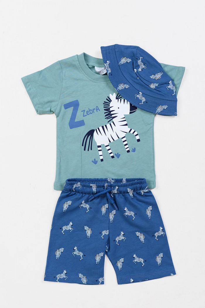 BABY SET WITH HAT FOR BOY TRAX 47058 META