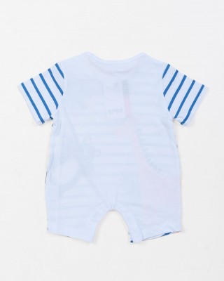BABY OVERALLS FOR BOY TRAX 47065 WHITE