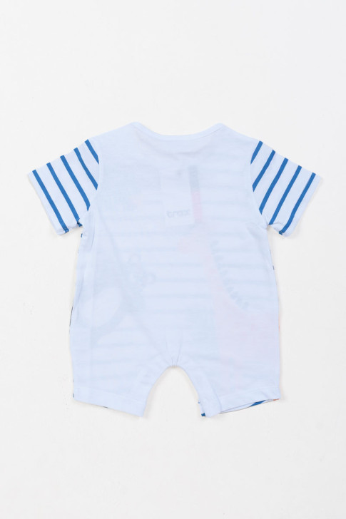 BABY OVERALLS FOR BOY TRAX 47065 WHITE