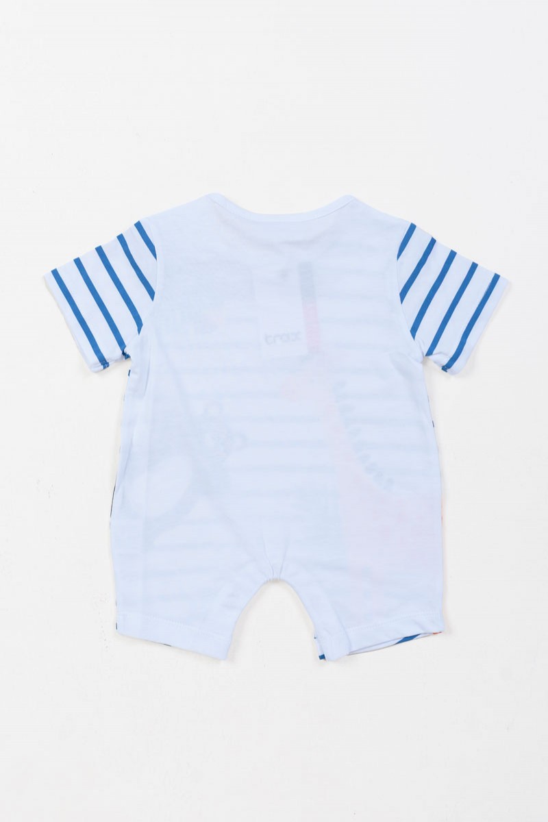 BABY OVERALLS FOR BOY TRAX 47065 WHITE