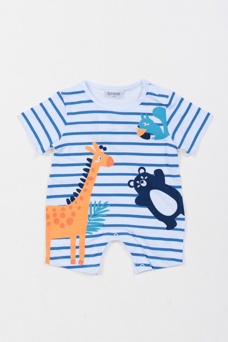 BABY OVERALLS FOR BOY TRAX 47065 WHITE