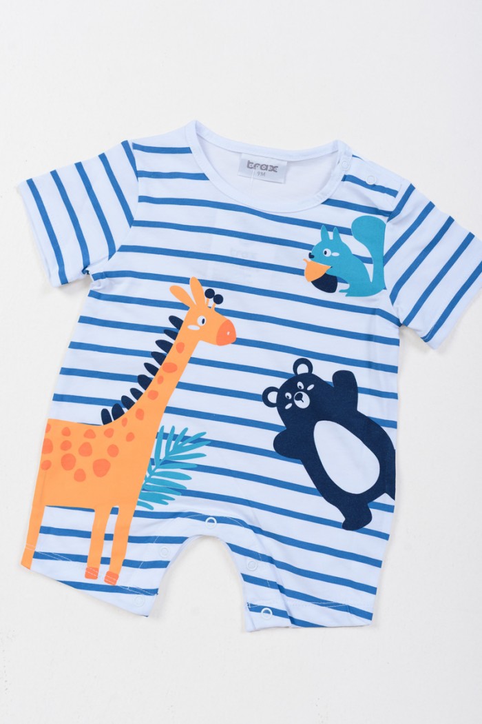 BABY OVERALLS FOR BOY TRAX 47065 WHITE