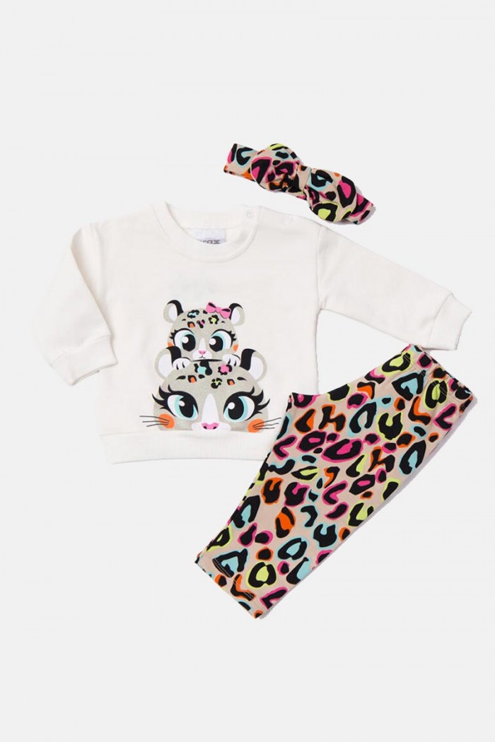 Baby girl set TRAX 48504 EKROU