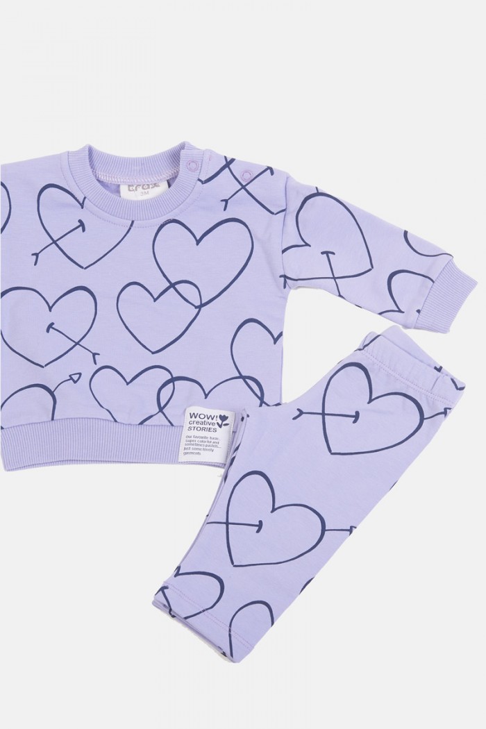 Baby girl set TRAX Hearts 48505