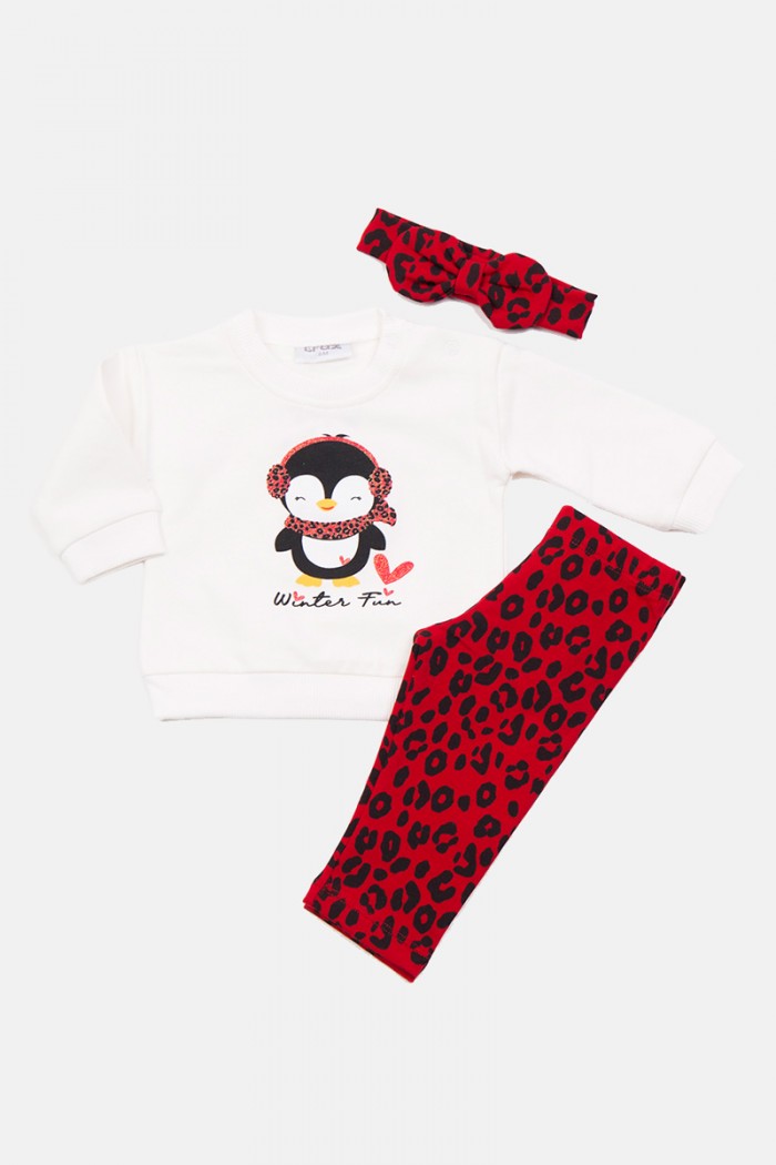 BABY CLOTHES SET WITH RIBBON TRAX 48507 ECRU