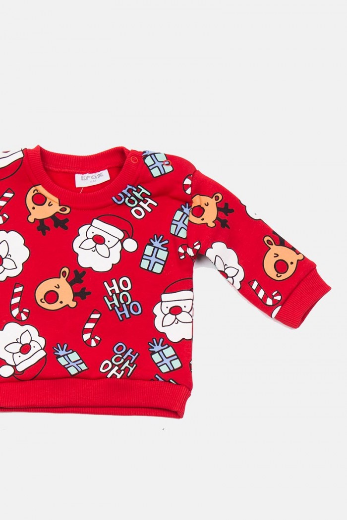 Christmas overalls for babies TRAX 48570 RED