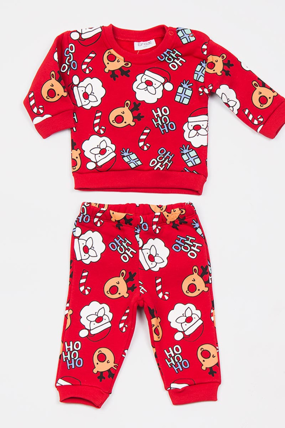 Christmas overalls for babies TRAX 48570 RED