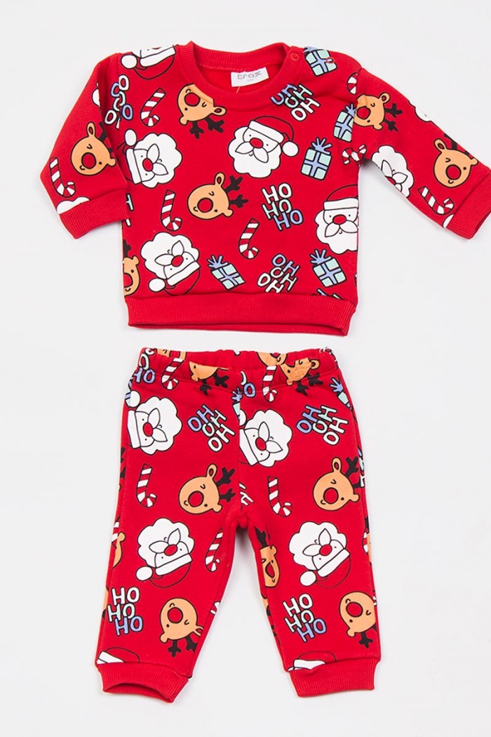 Christmas overalls for babies TRAX 48570 RED