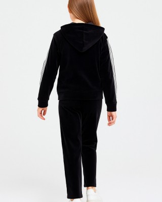 Samt-Overall-Set Mädchen TRAX 48656 SCHWARZ