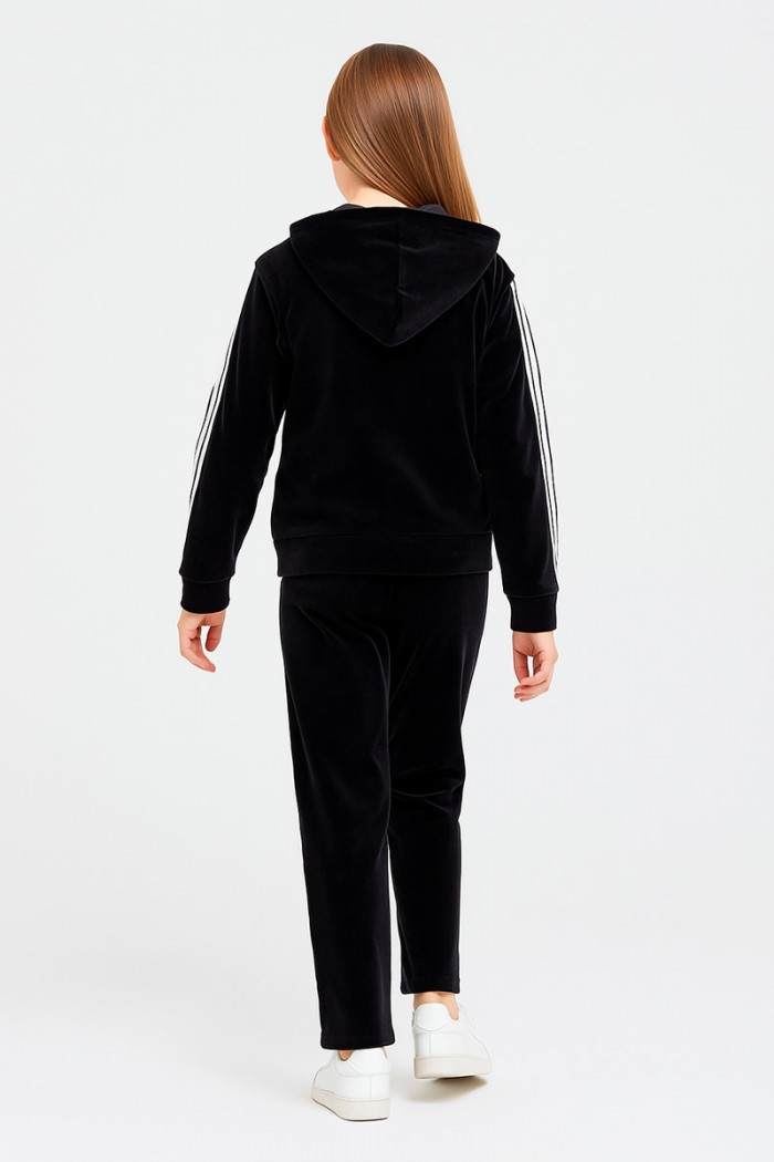 Velvet overalls set girl TRAX 48656 BLACK