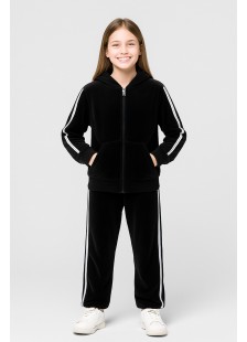 Samt-Overall-Set Mädchen TRAX 48656 SCHWARZ