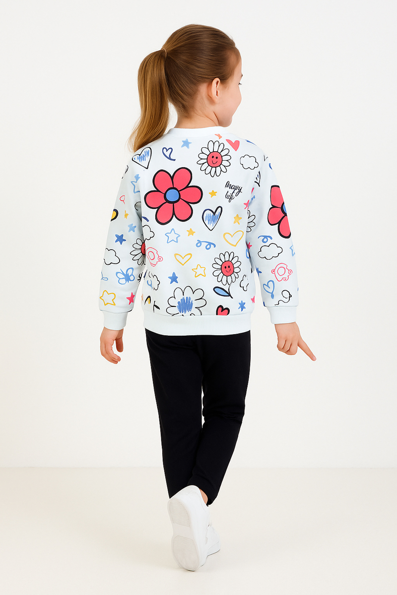 Kinderset mit Leggings Mädchen TRAX 48708 EKROU